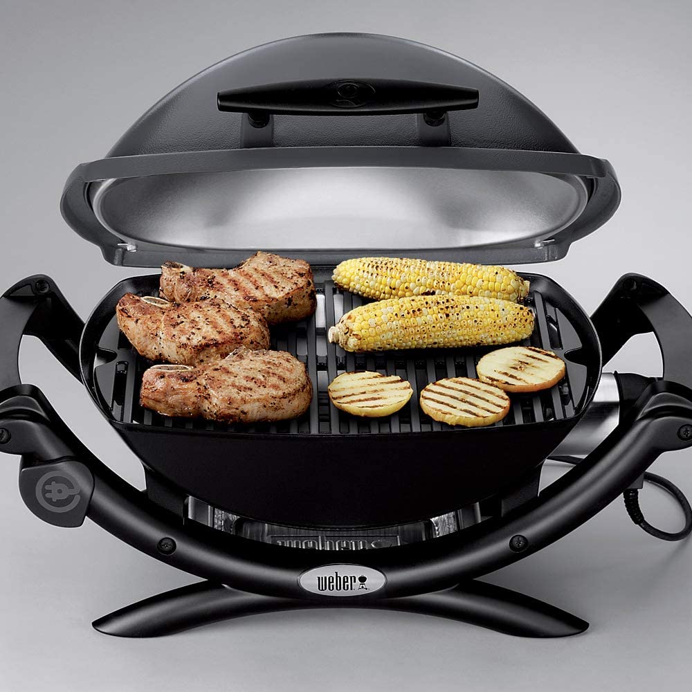 Detail view of high-end electric grill