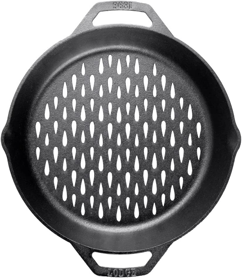 Lodge 12" Cast Iron Dual Handle Grill Basket