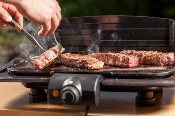 Cooking beef on an Electric Grill