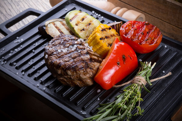 Cooking vegetables on an Electric Grill