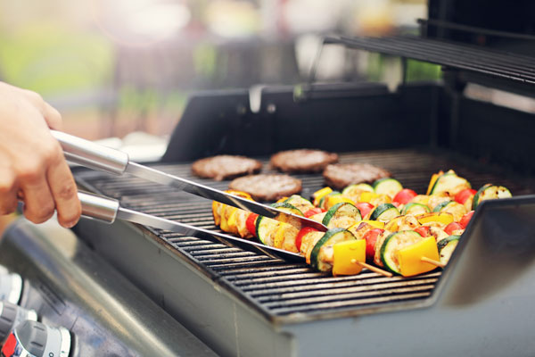 Cooking on a Gas grill